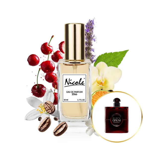 Nicole 2066 EDP inšpirovaný YSL Black Opium Over Red